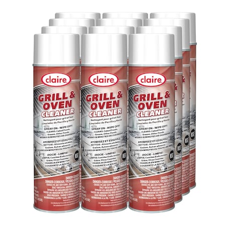 Claire Grill and Oven Cleaner, 18 oz Aerosol Spray, 12PK 1000010930